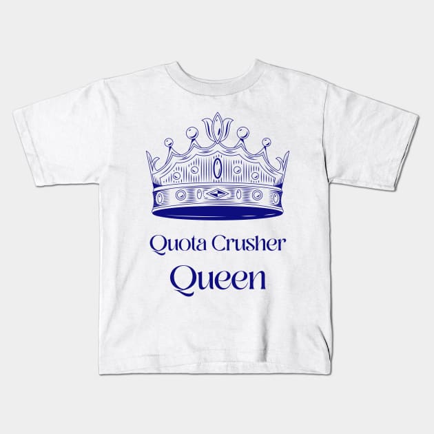 Sales Queen Kids T-Shirt by Fresh Sizzle Designs